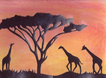 African animal silhouettes. - The Showman's Gallery